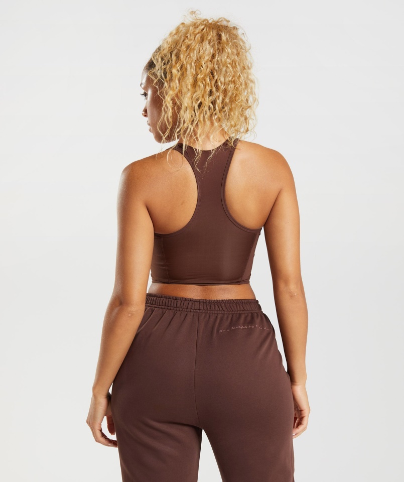 Gymshark Whitney Crop Tank Rekindle Brown