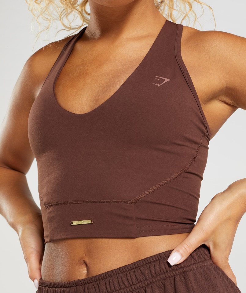 Gymshark Whitney Crop Tank Rekindle Brown