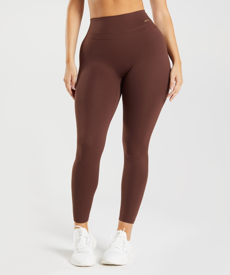 Gymshark Whitney Magas Szárú Leggings Rekindle Brown