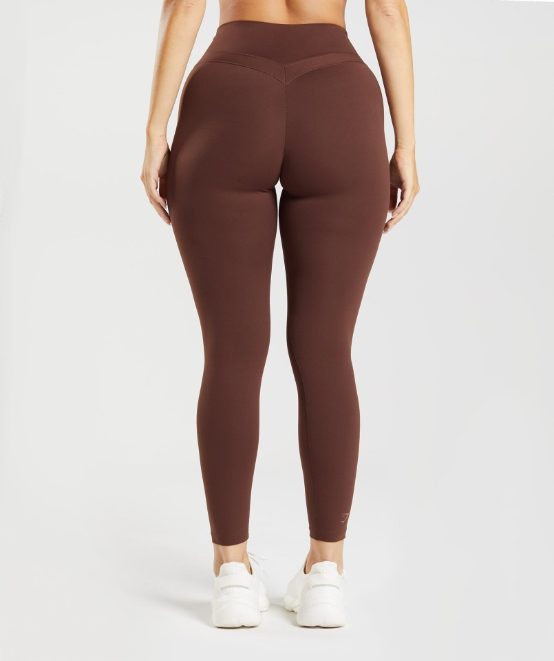 Gymshark Whitney Magas Szárú Leggings Rekindle Brown