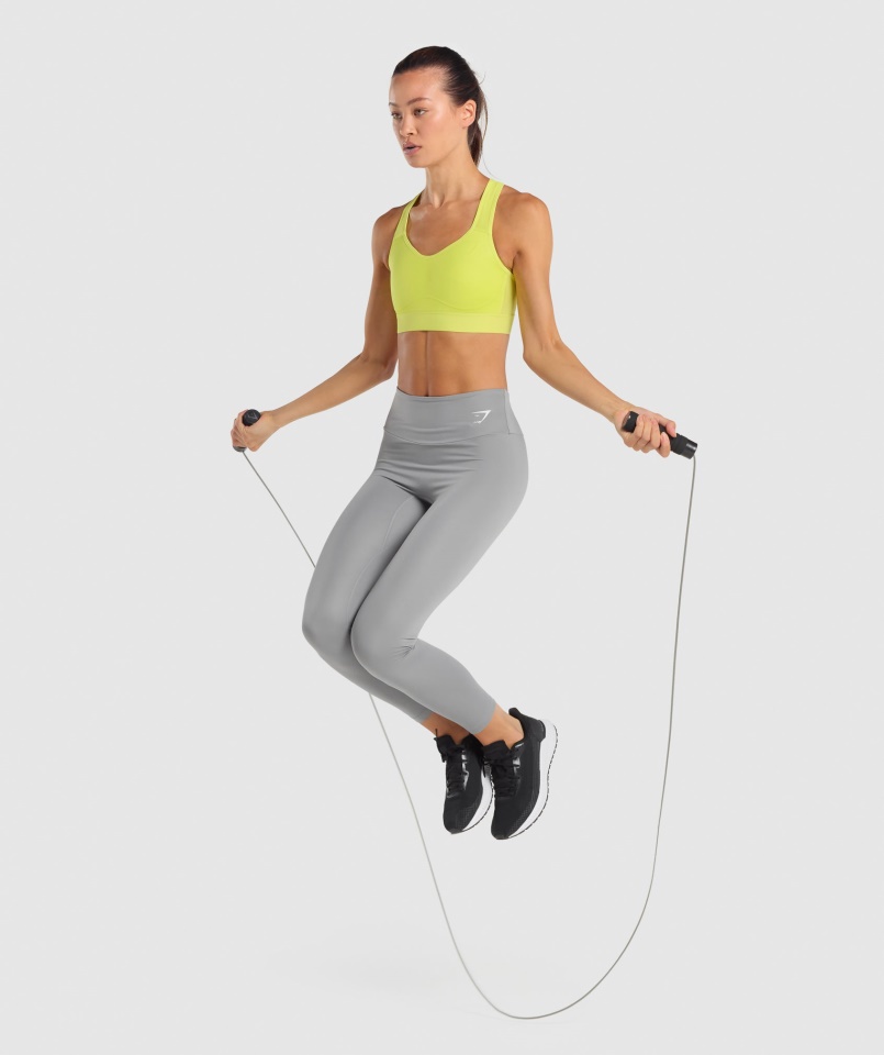 Gymshark Sárga Könnyű, Magas Tartású Sportmelltartó