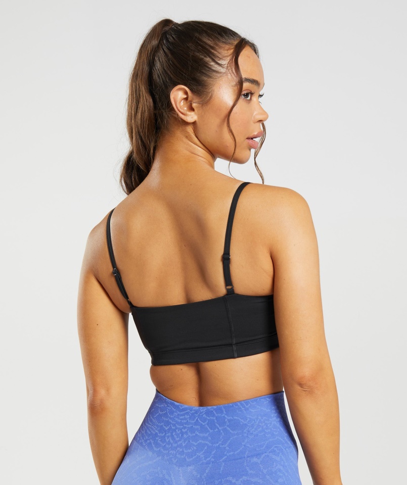 Legacy Bandeau Melltartó Fekete Gymshark