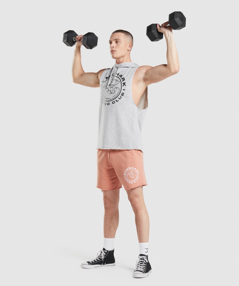 Legacy Drop Arm Kapucnis Világosszürke Mag Márga Gymshark