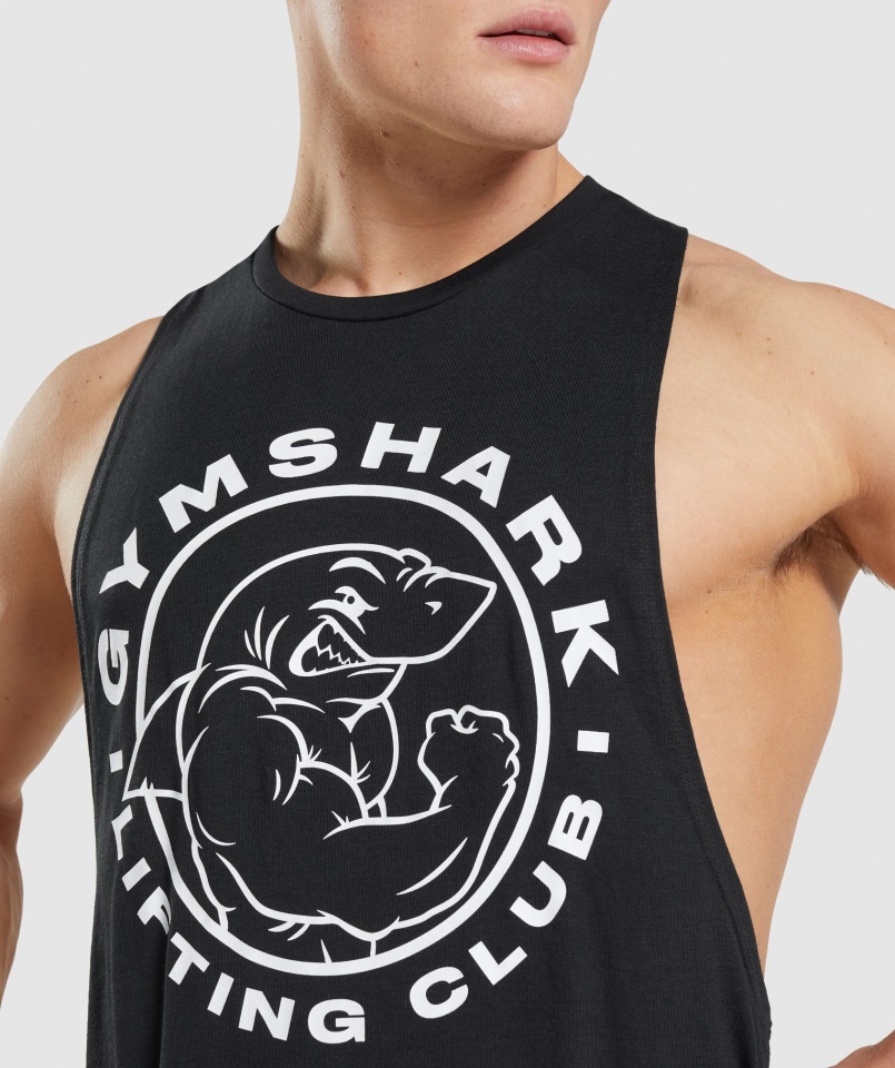 Legacy Drop Kar Tank Fekete Gymshark