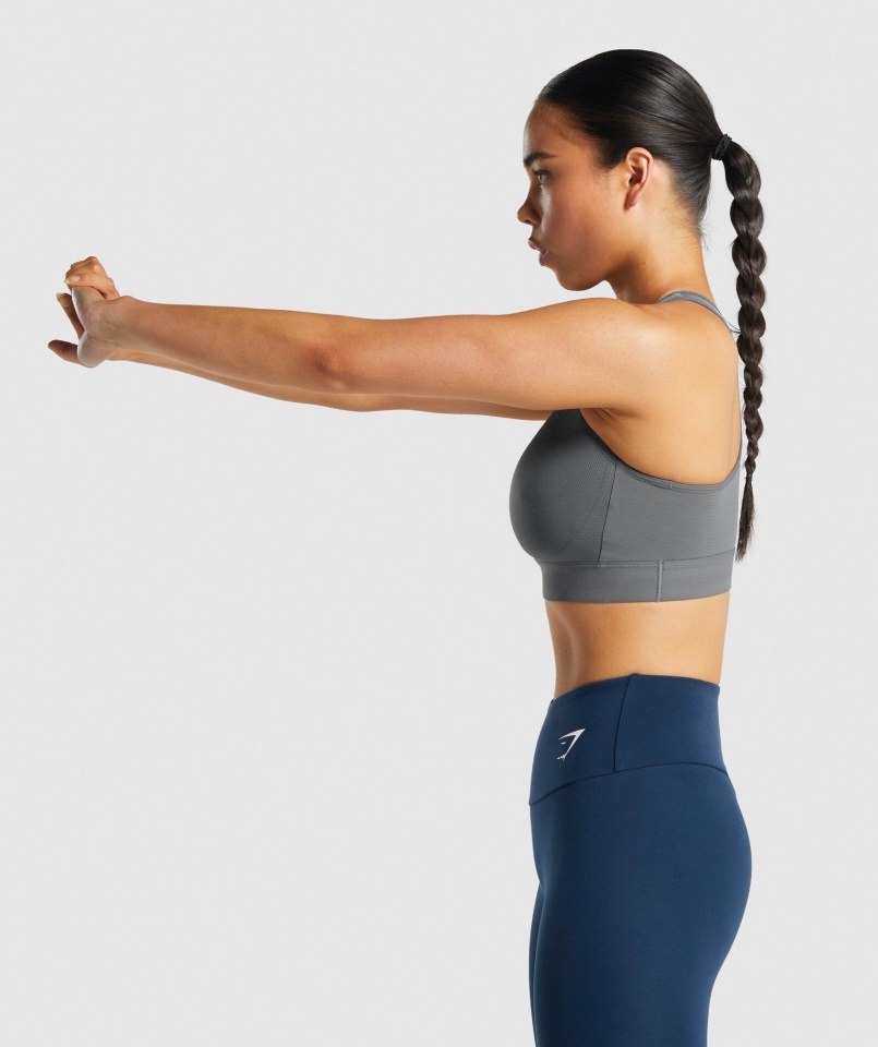 Könnyű, Magas Tartású Sportmelltartó Faszén Gymshark