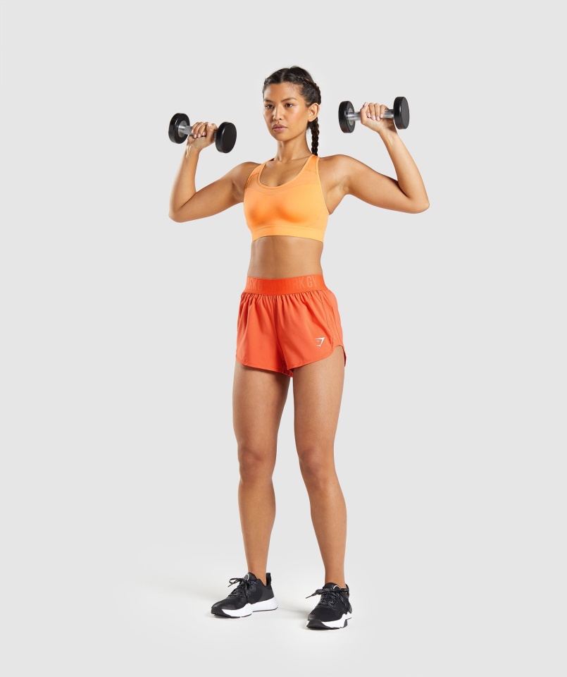 Nyitott Hátú Sportmelltartó Sárgabarack Narancssárga Gymshark