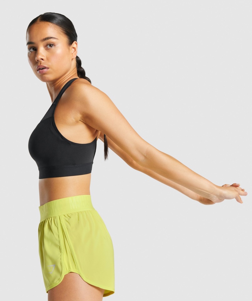 Nyitott Hátú Sportmelltartó Fekete Gymshark