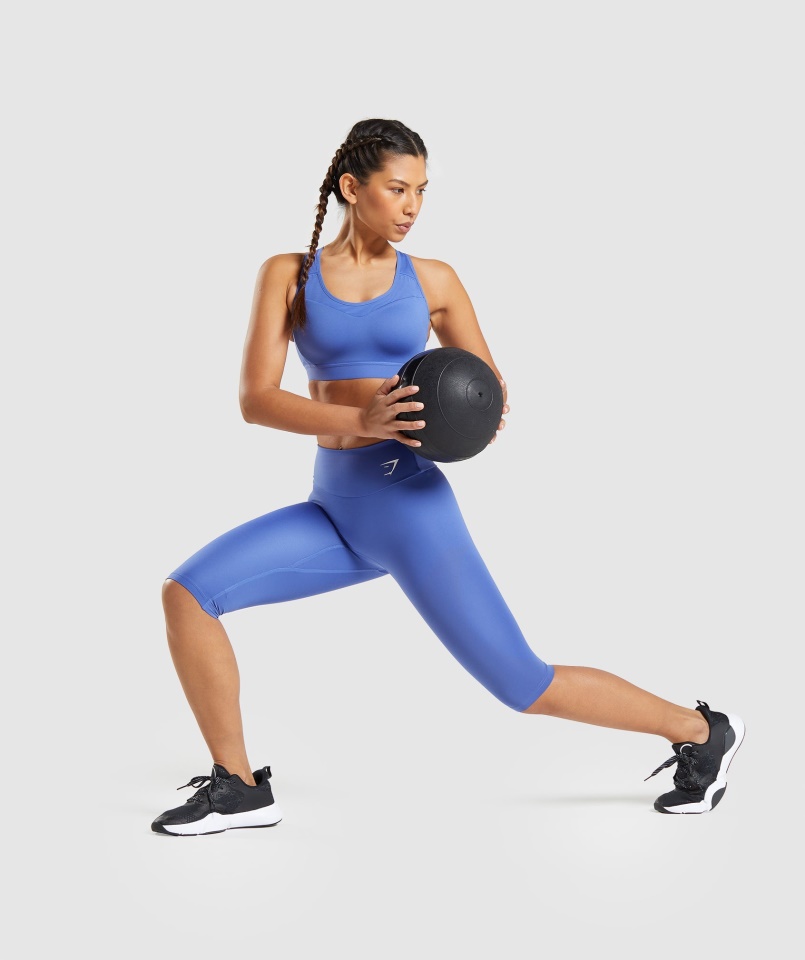 Nyitott Hátú Sportmelltartó Udvar Kék Gymshark