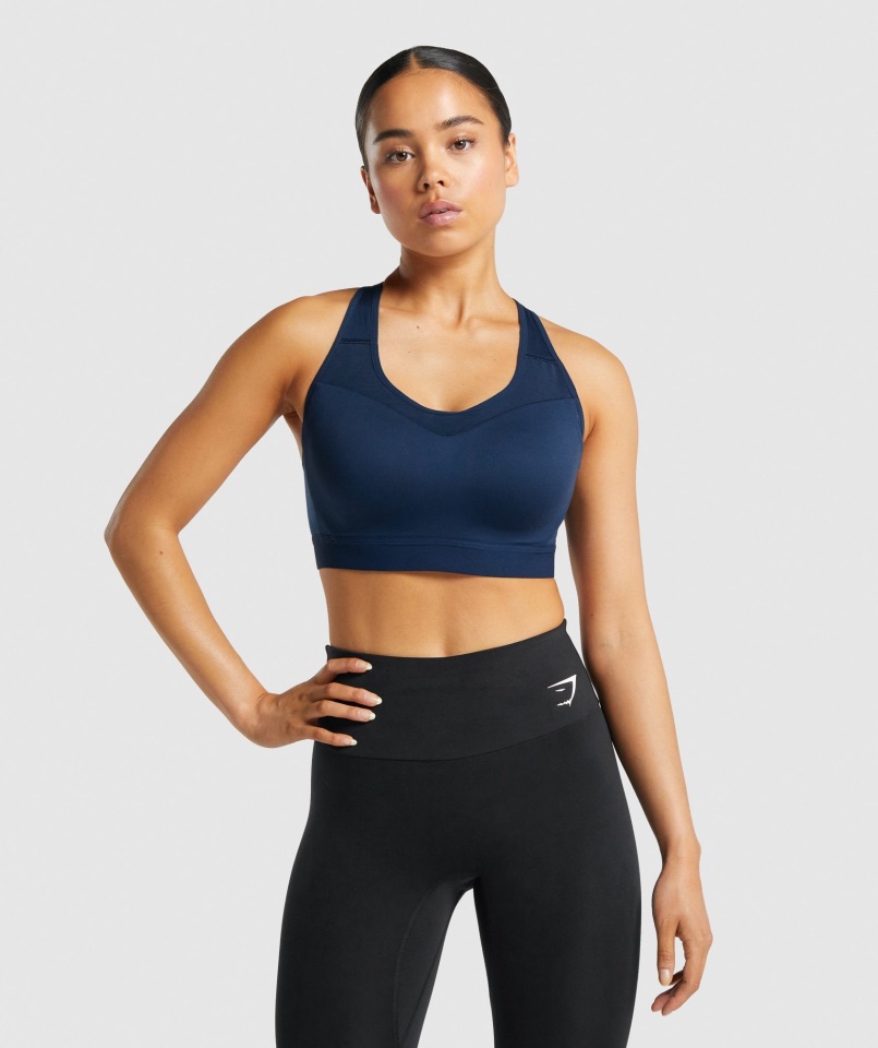 Nyitott Hátú Sportmelltartó Navy Gymshark