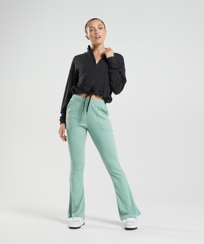 Szünet Cipzáras Kabát Fekete Gymshark