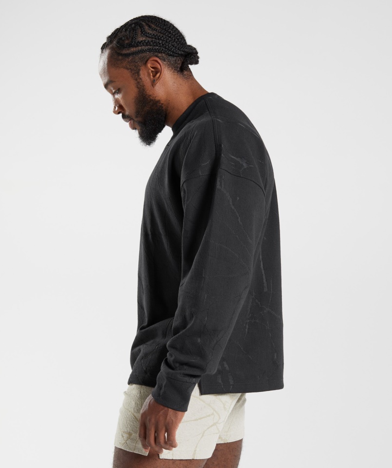 Power Crew Black Print Gymshark