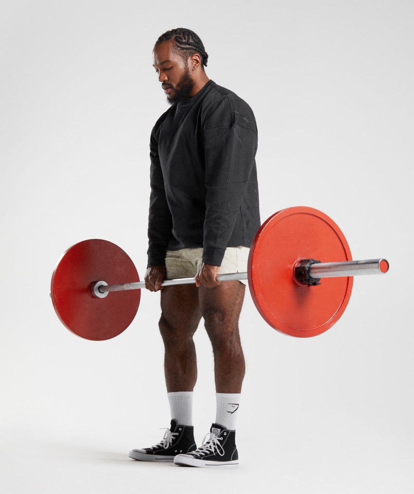 Power Crew Black Print Gymshark