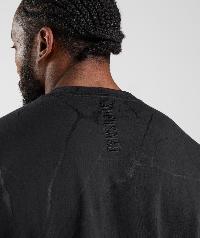 Power Crew Black Print Gymshark