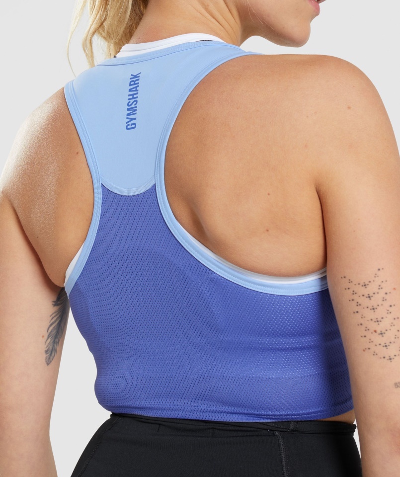 Pulse Crop Tank Moonstone Blue-court Blue Gymshark