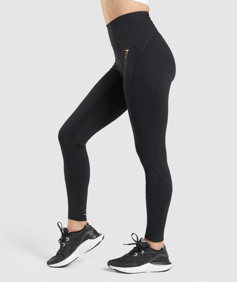 Pulse Mesh Leggings Fekete Gymshark
