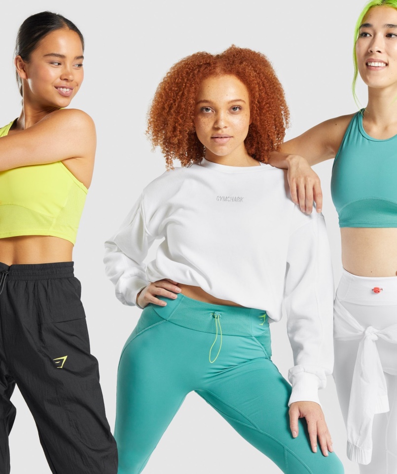 Pulzáló Pulóver Fehér Gymshark