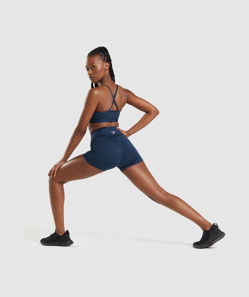 Ruched Sportmelltartó Navy Gymshark