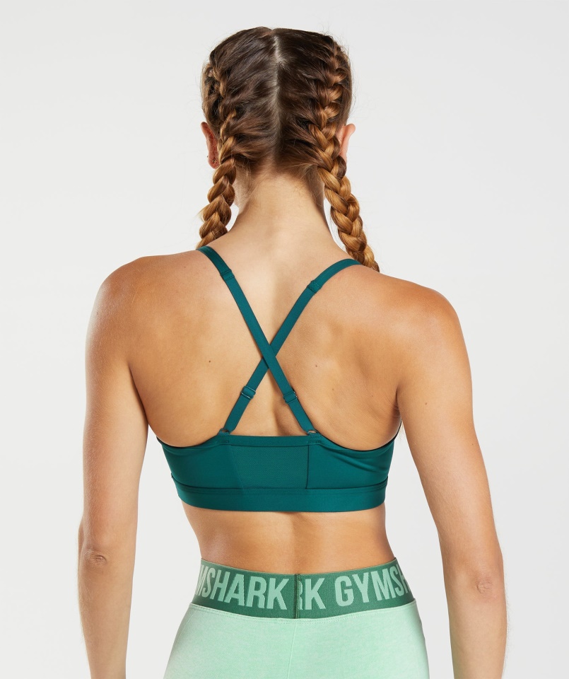 Ruched Sportmelltartó Téli Kékeszöld Gymshark