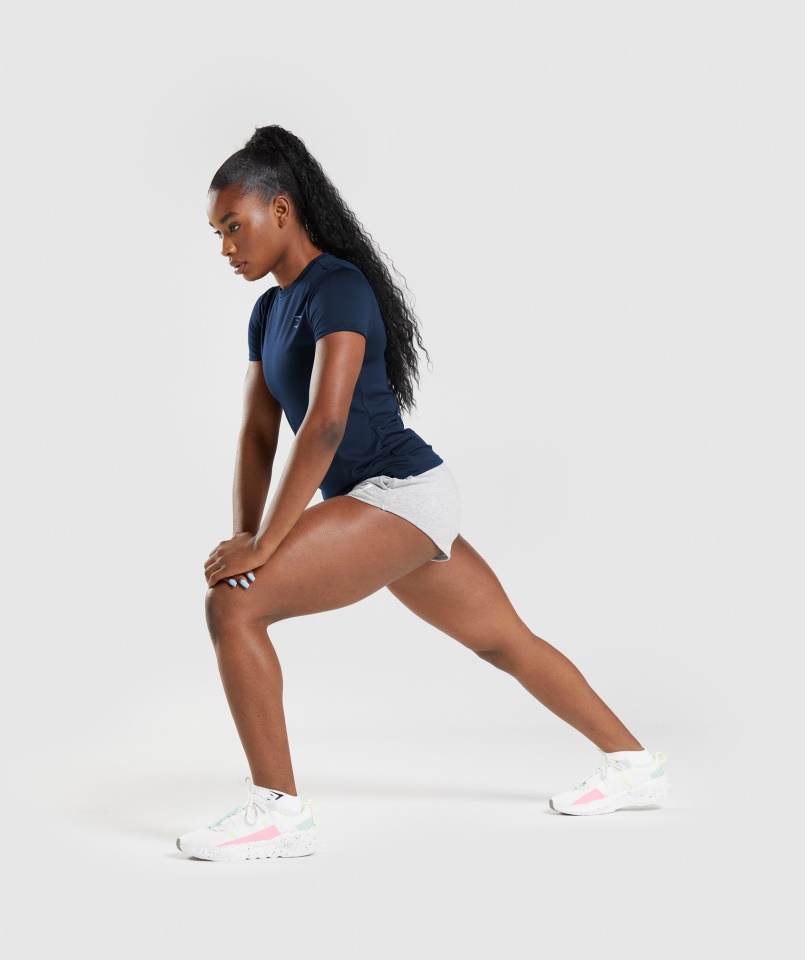 Cápafejű Hímzett Negyed Zokni 2db Fehér Gymshark