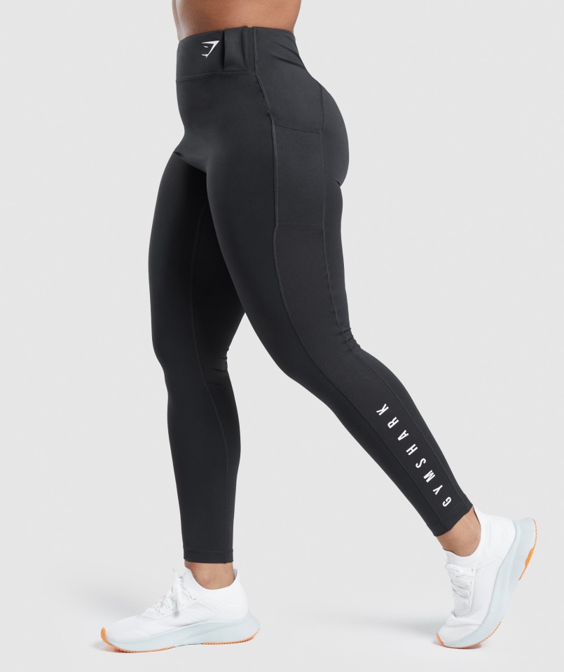 Sport Leggings Fekete Gymshark