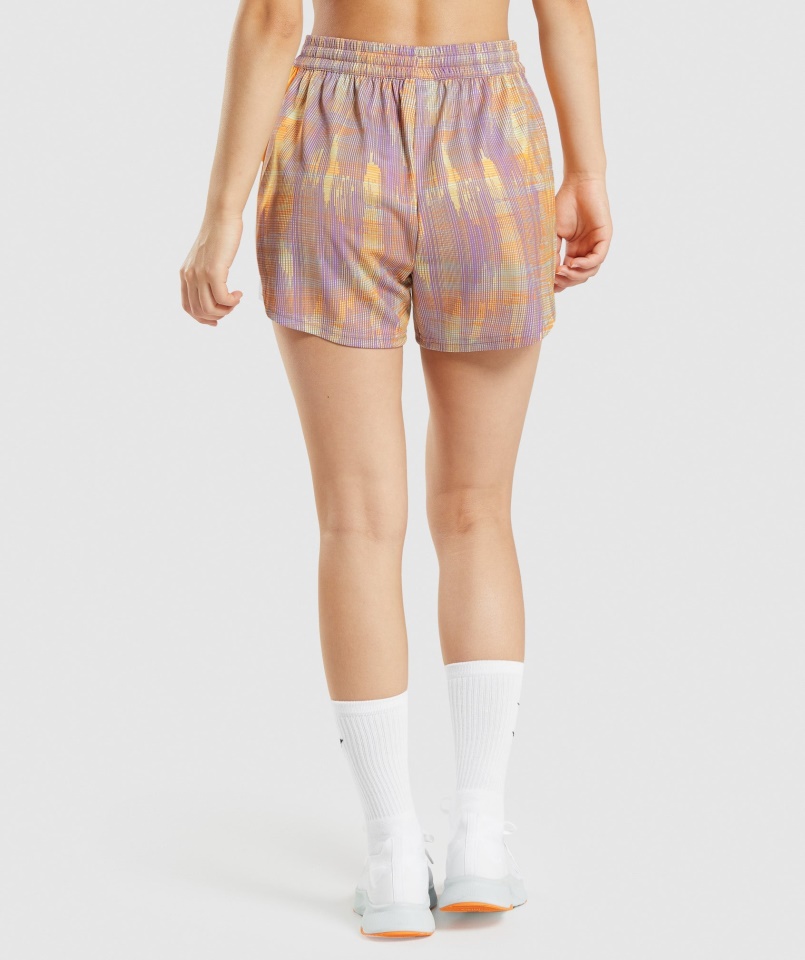 Sport Bő Rövidnadrág Narancssárga Mintás Gymshark