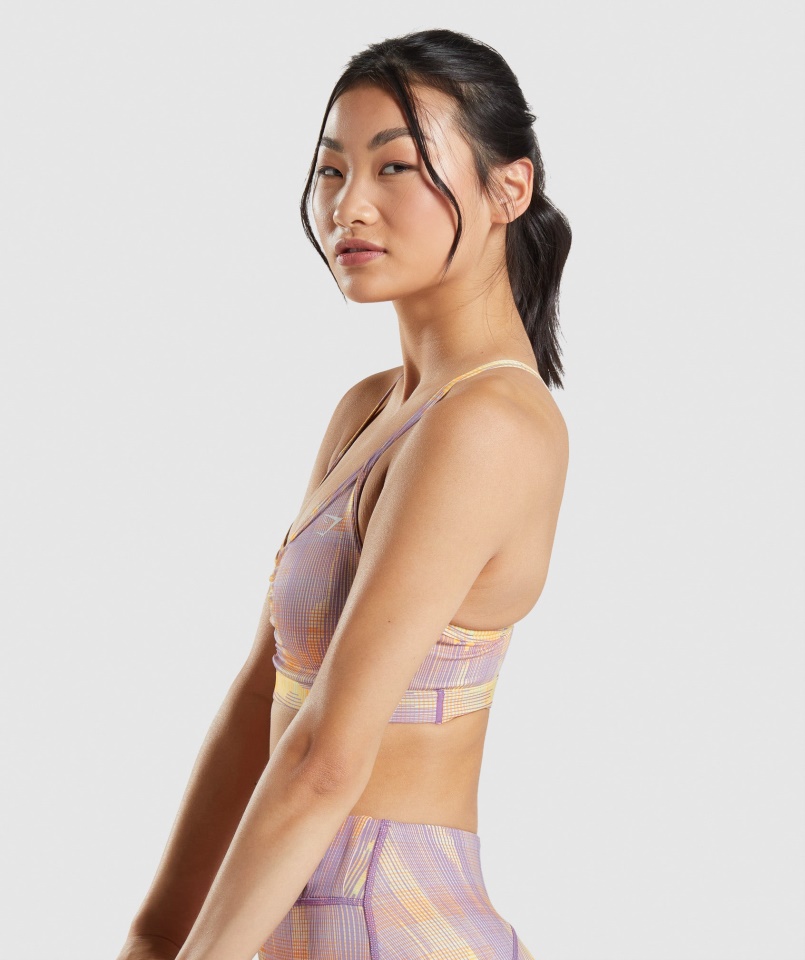 Sport Sportmelltartó Narancssárga Mintás Gymshark