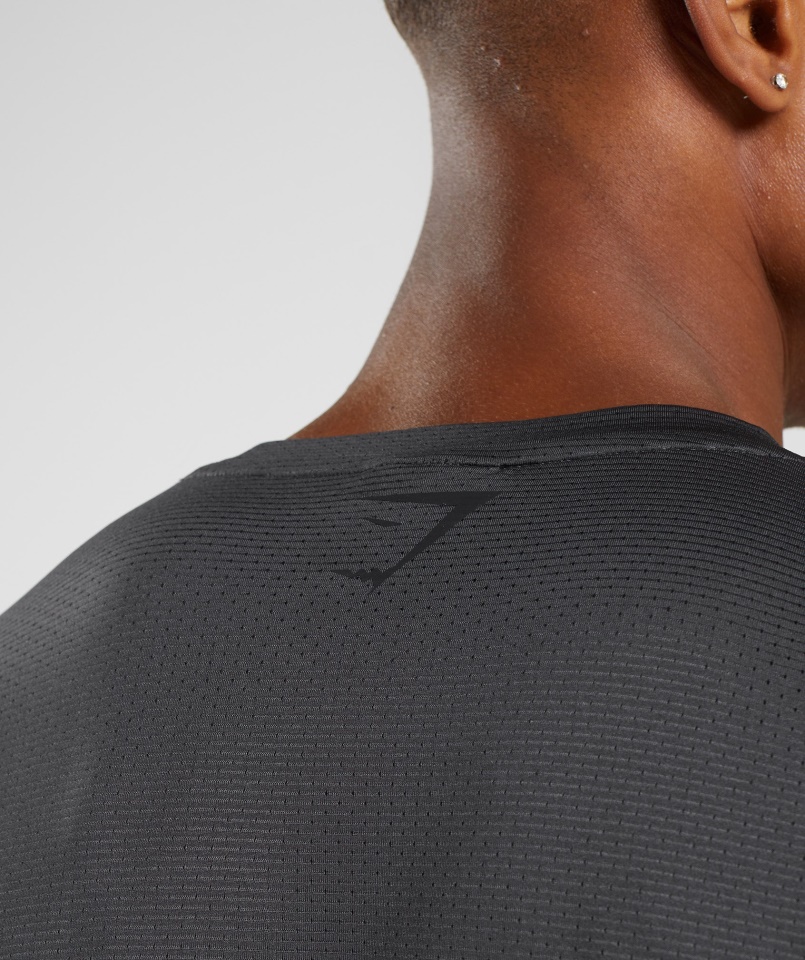 Sportcsíkos Hosszú Ujjú Póló ónixszürke Gymshark