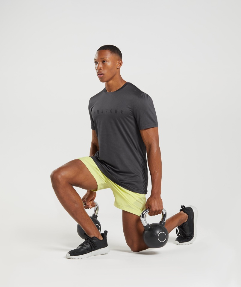 Sportcsíkos Póló ónixszürke Gymshark