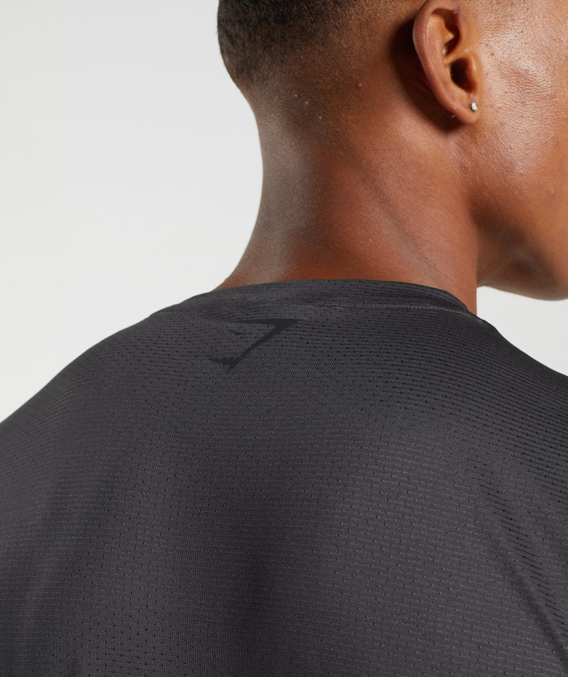 Sportcsíkos Póló ónixszürke Gymshark