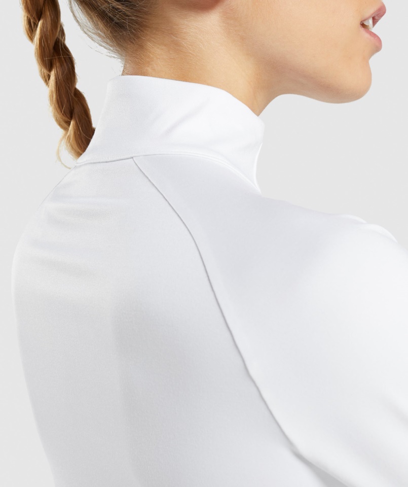 Edzés 1-4 Cipzáras Fehér Gymshark