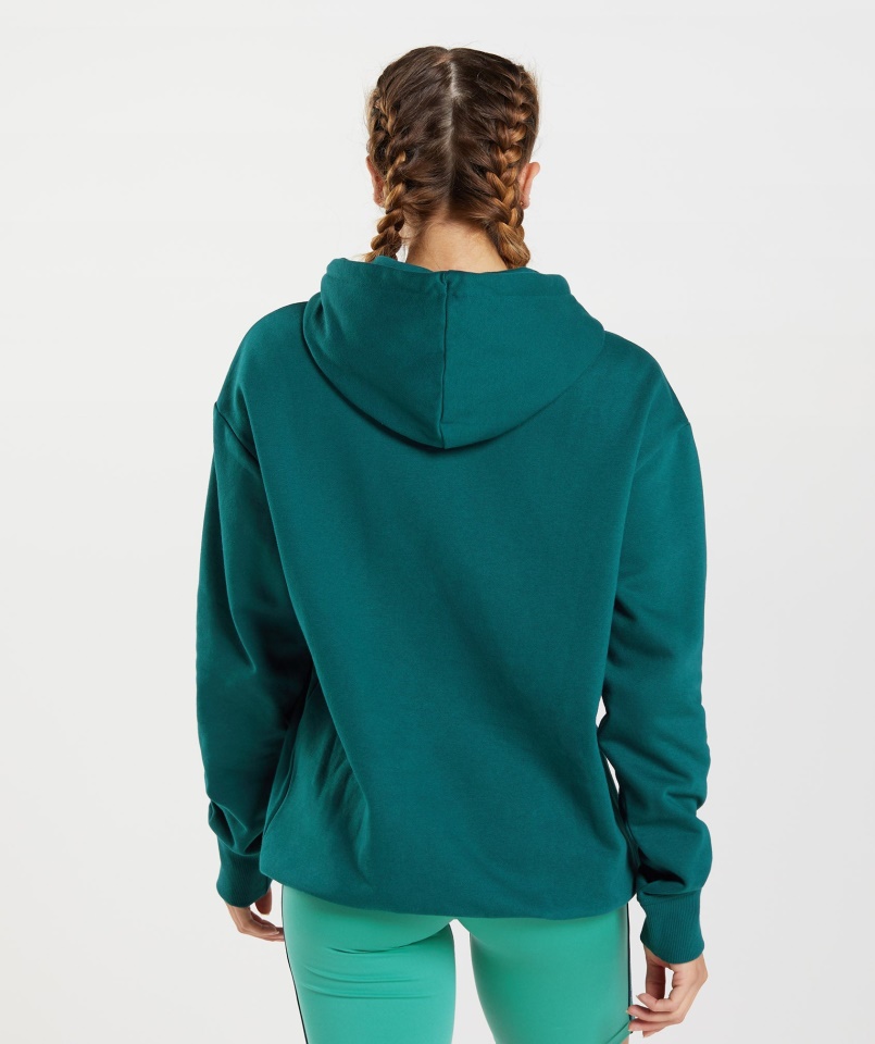 Edzés Barát Pulcsi Téli Kékeszöld Gymshark