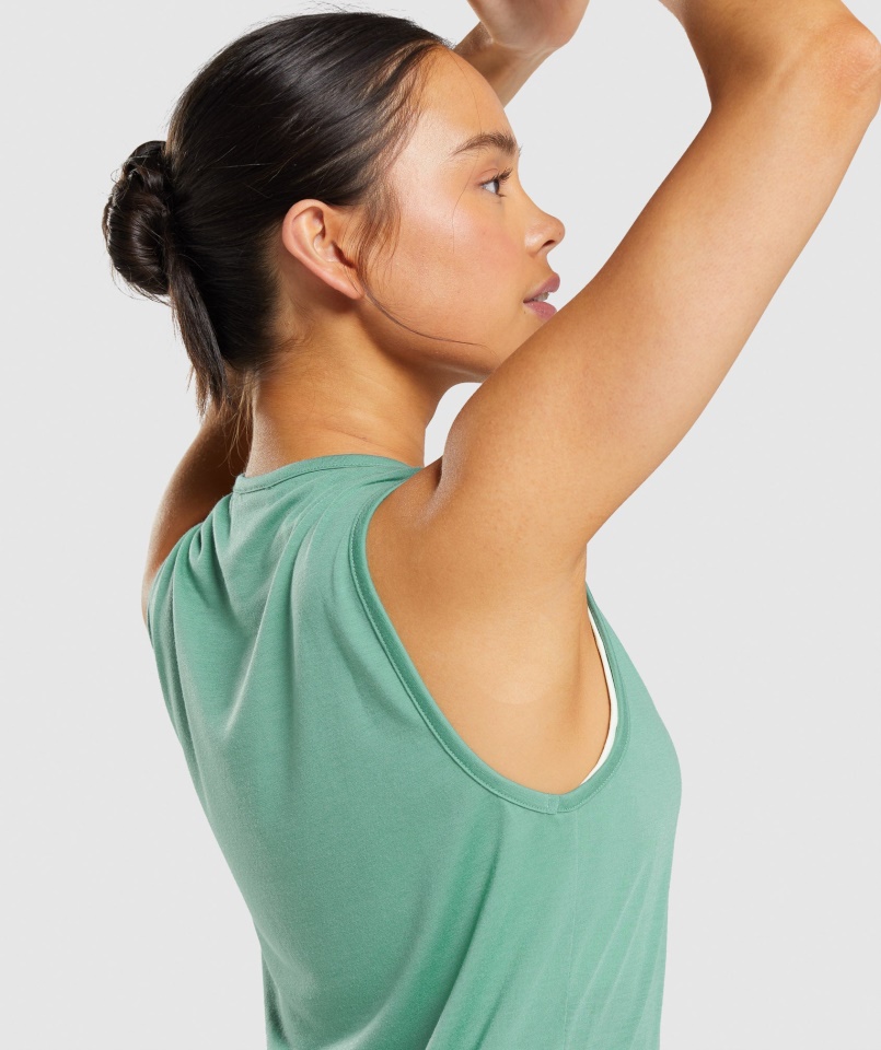 Edzés Csepp Kar Tank Alpesi Zöld Gymshark