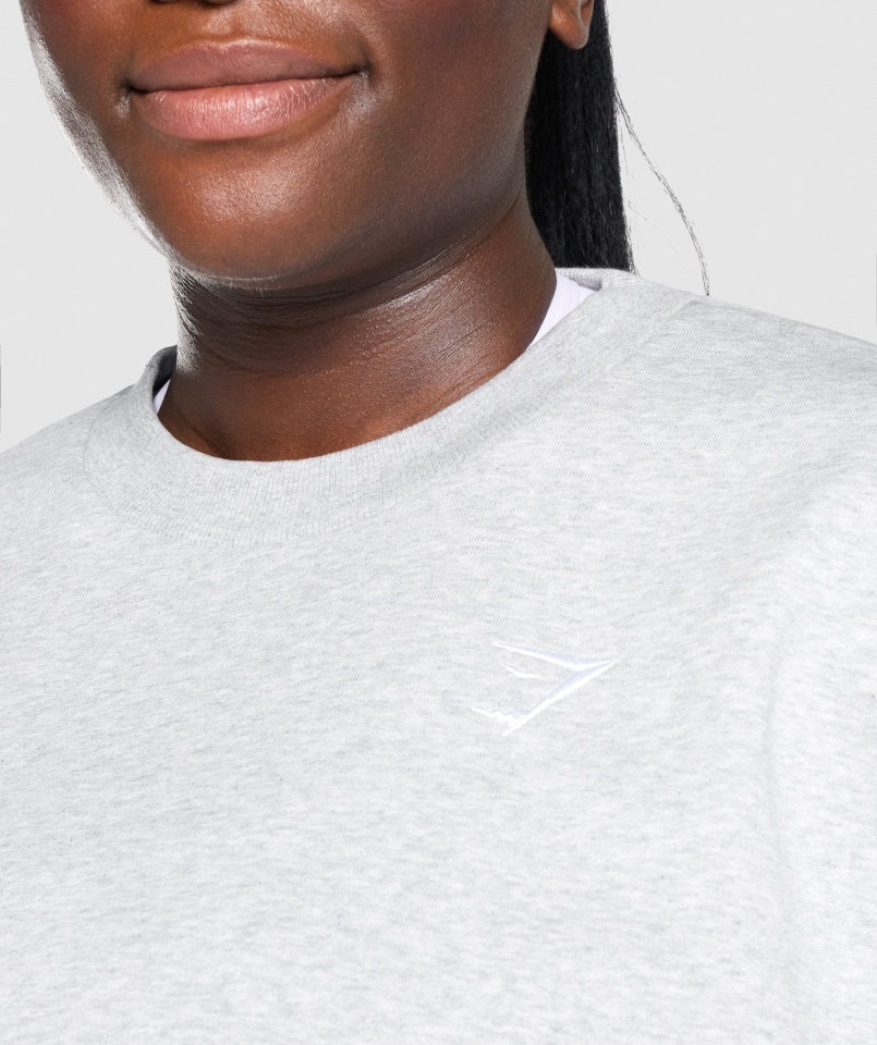 Edzés Túlméretezett Pulóver Világosszürke Márga Gymshark