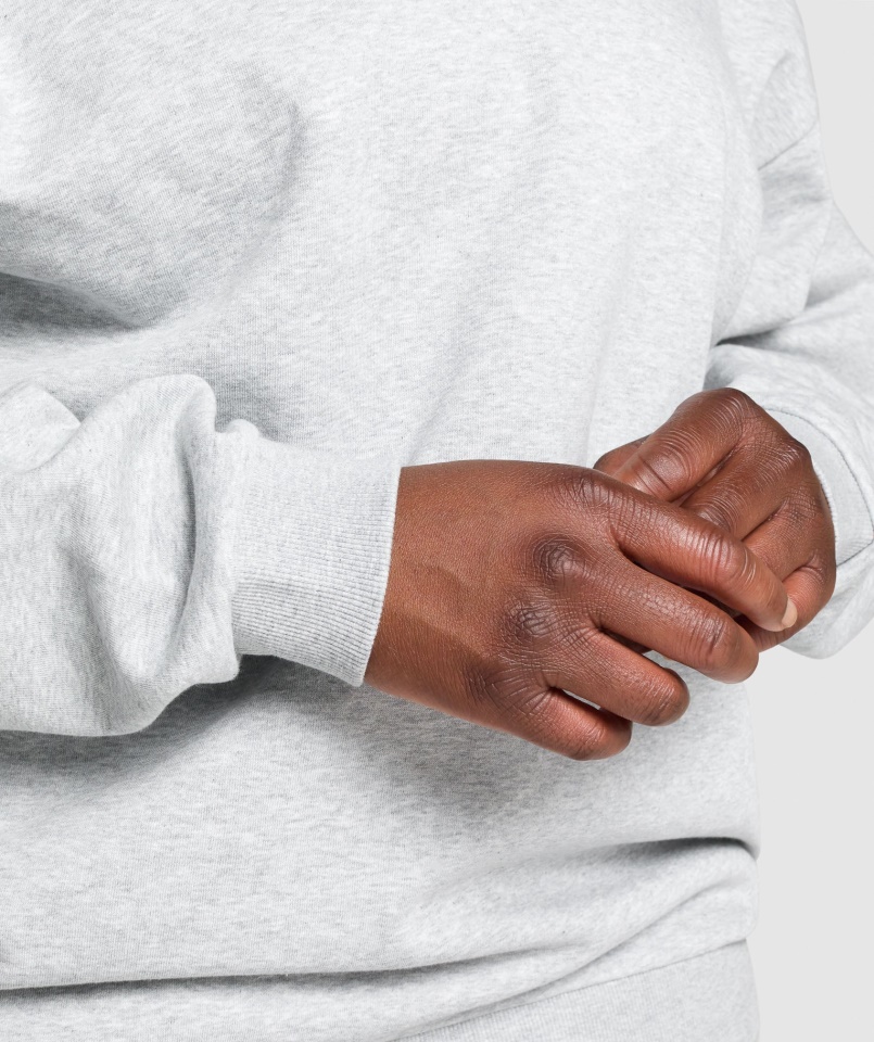 Edzés Túlméretezett Pulóver Világosszürke Márga Gymshark