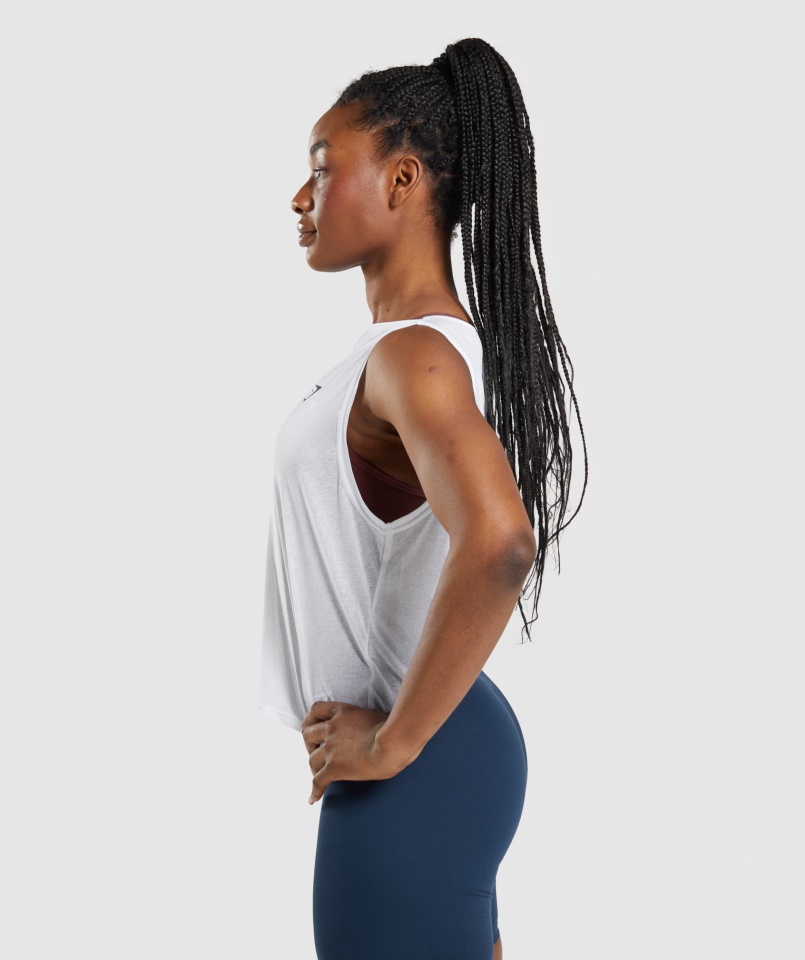 Edzés Túlméretezett Tank Fehér Gymshark