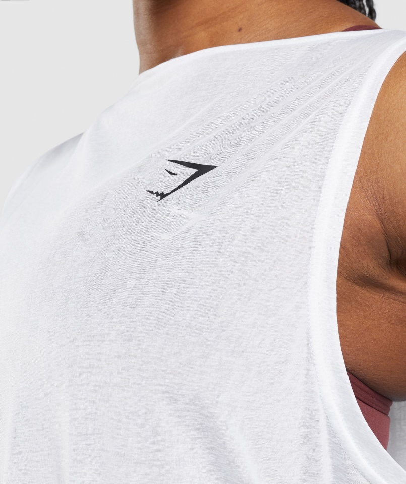 Edzés Túlméretezett Tank Fehér Gymshark