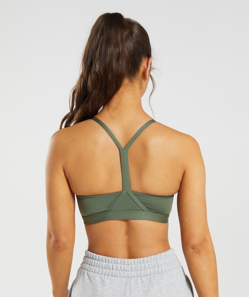 V Nyakú Sportmelltartó Core Olive Gymshark