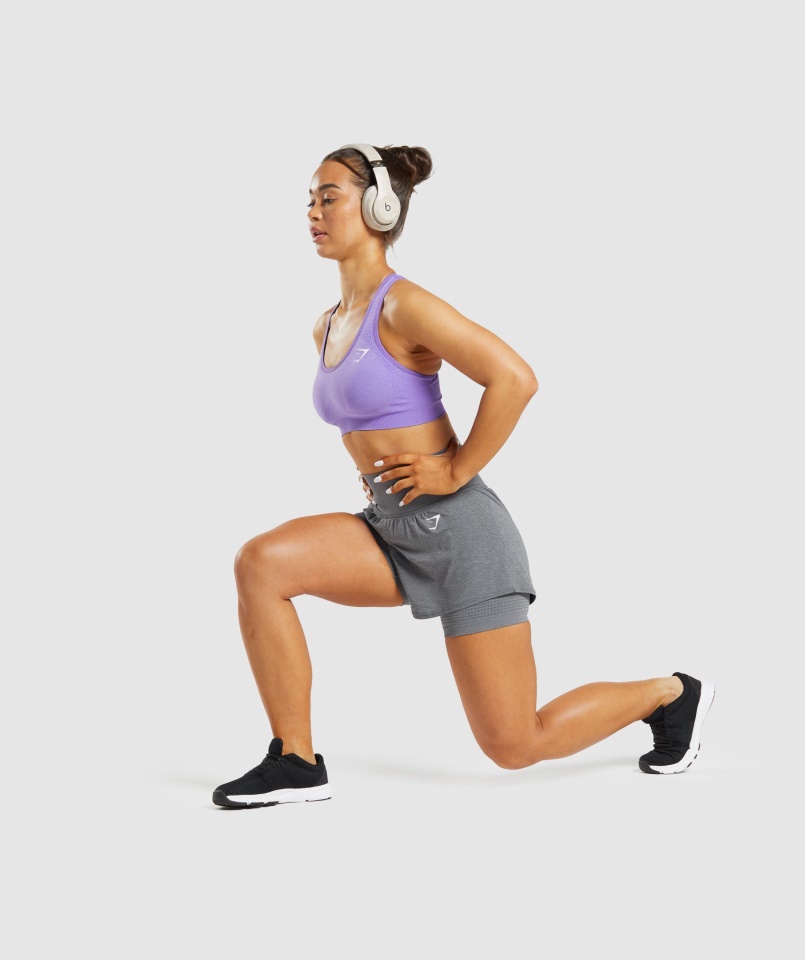 Vital Varrat Nélküli 2.0 2 Az 1-ben Rövidnadrág Füstös Szürke Márga Gymshark