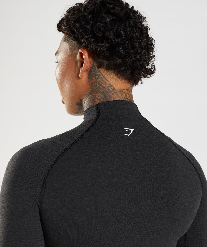 Vital Seamless 2.0 Magas Nyakú Midi Felső Fekete Márga Gymshark