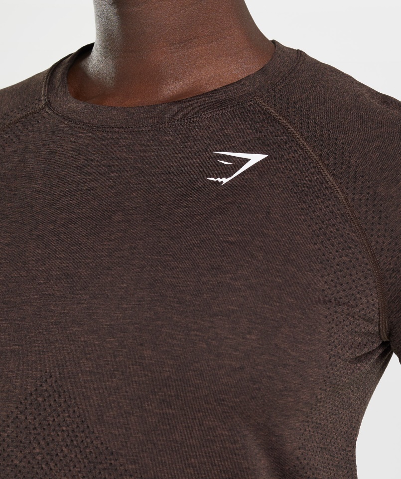 Vital Seamless 2.0 Világos Póló Cseresznyebarna Márga Gymshark