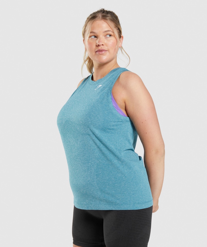 Vital Seamless 2.0 Light Tank Tahoe Kékeszöld Márga Gymshark