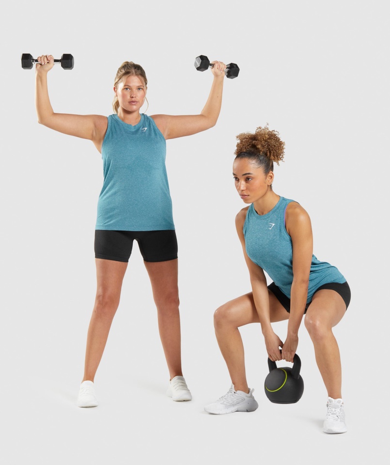 Vital Seamless 2.0 Light Tank Tahoe Kékeszöld Márga Gymshark