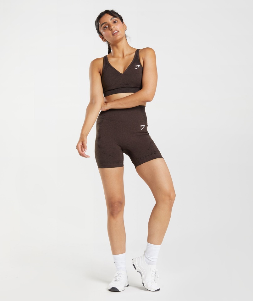 Vital Seamless 2.0 Rövidnadrág Cseresznyebarna Márga Gymshark