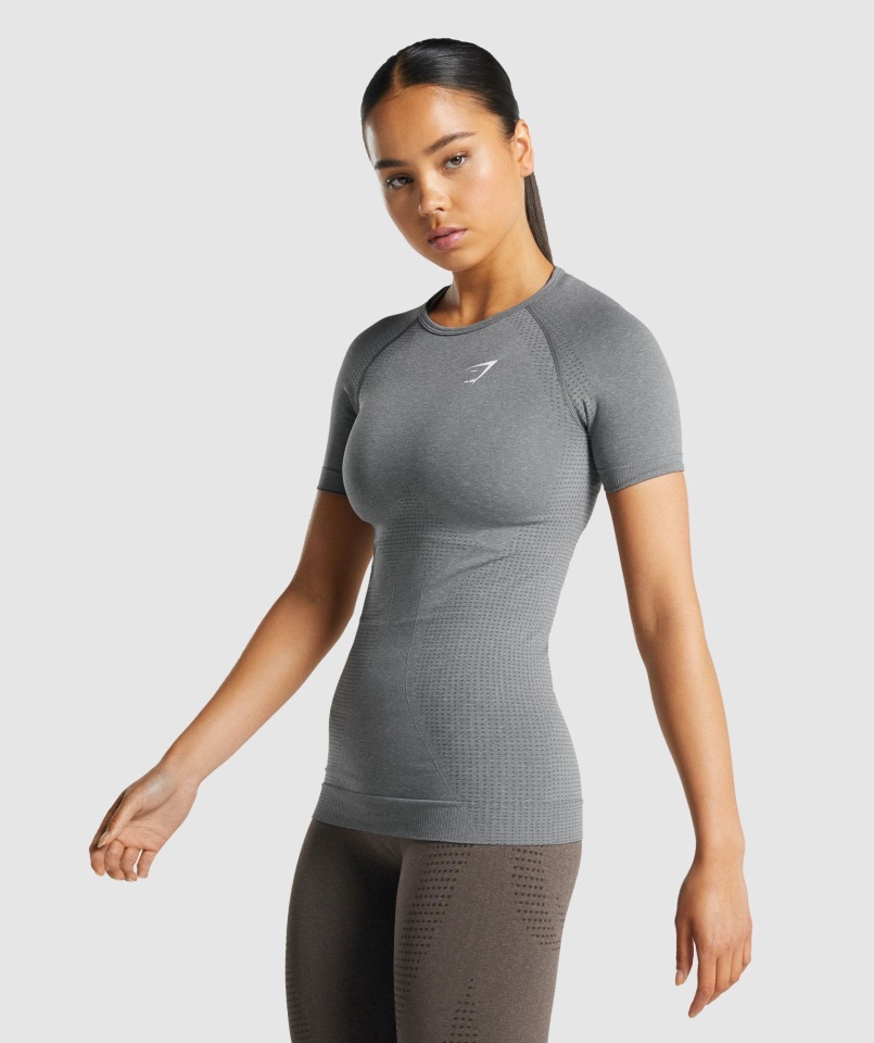 Vital Seamless 2.0 Póló Füstös Szürke Márga Gymshark