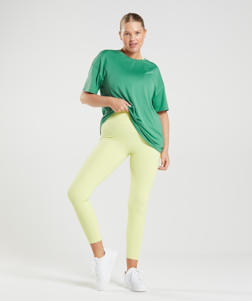 Whitney Túlméretezett Póló Pálma Zöld Gymshark